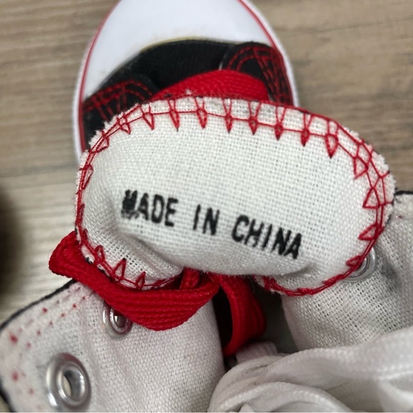 Kids sz 7 Toddler Black, White and Red Canvas Sneaker Bundle of 3 Everyday use - Picture 14 of 15